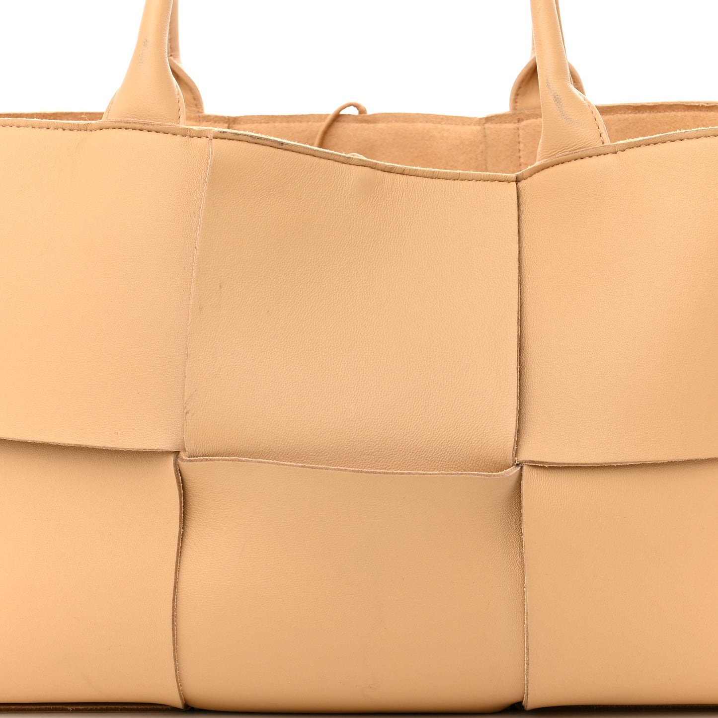 Nappa Maxi Intrecciato Medium Arco Tote Almond