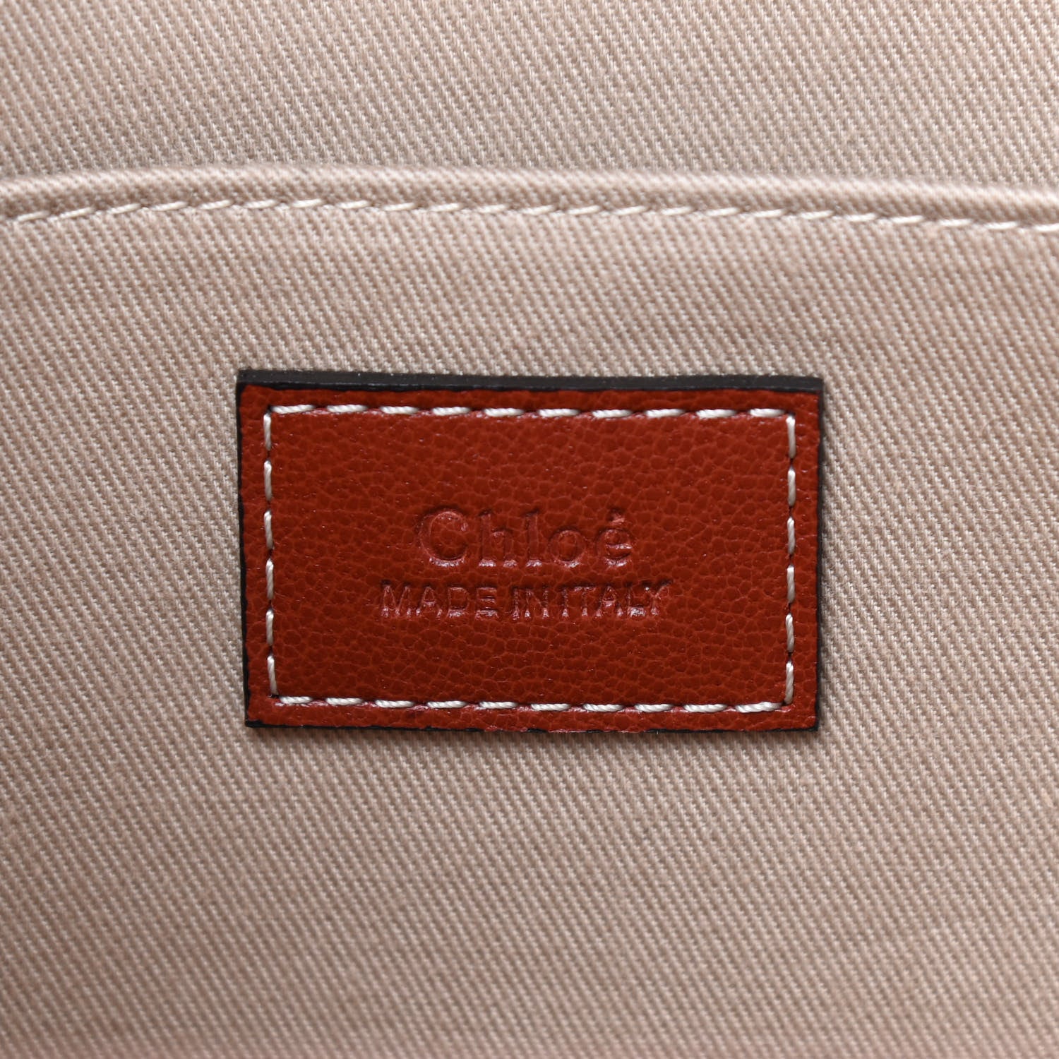 Chloe Calfskin Medium Woody Ribbon Tote Sepia Brown 5 of 8