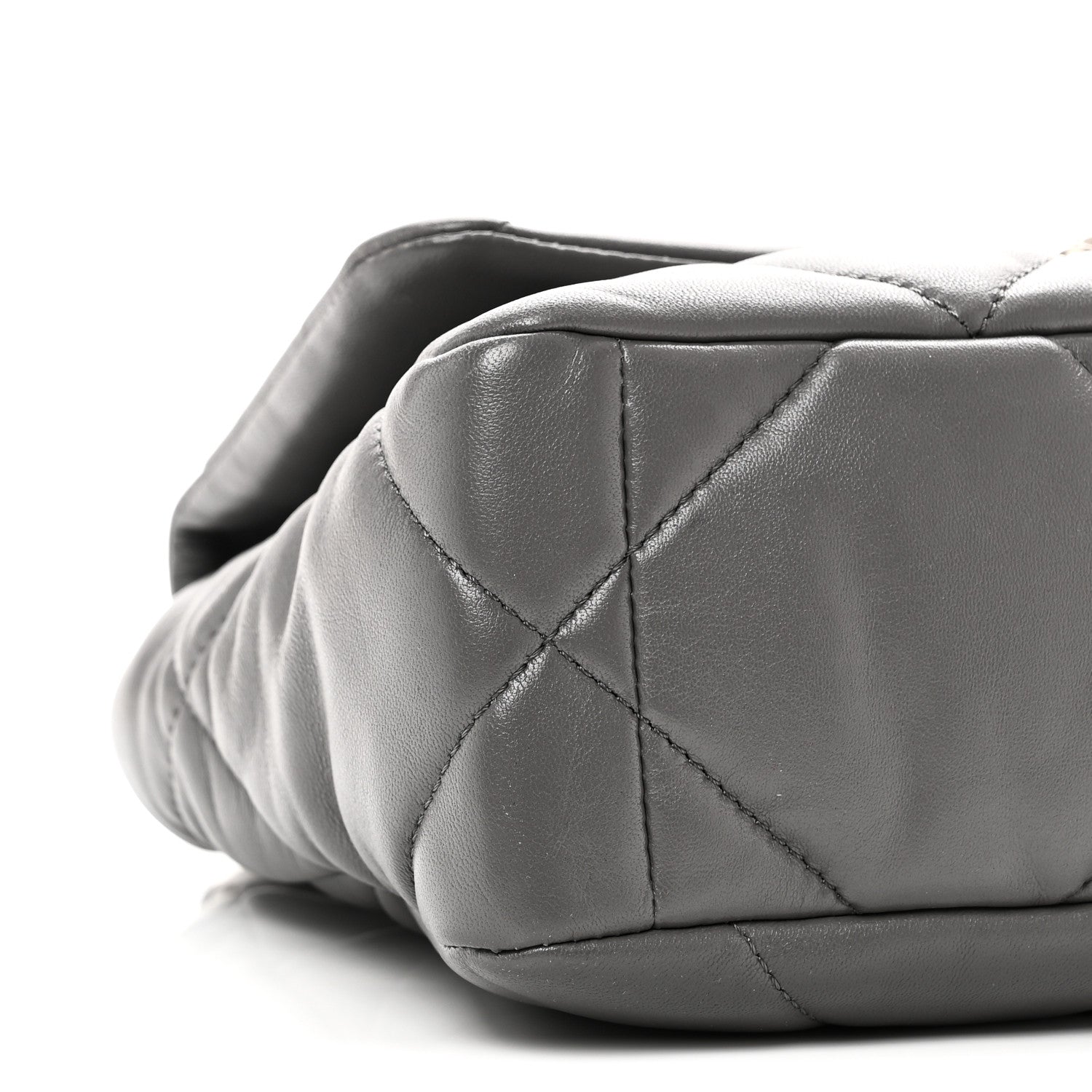 Chanel Lambskin Quilted Medium Chanel 19 Flap Grey 8 of 9