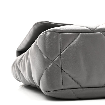 Chanel Lambskin Quilted Medium Chanel 19 Flap Grey 8 of 9