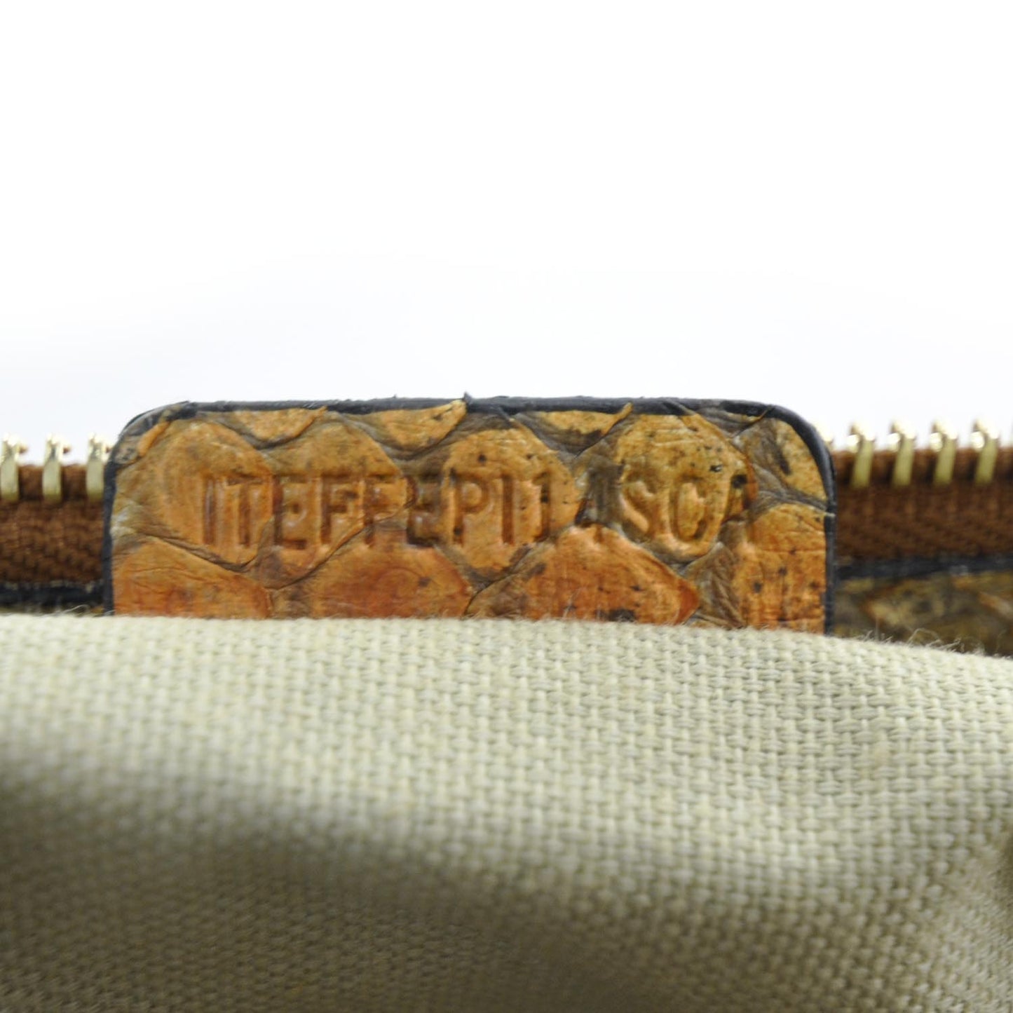 Python House Check Stitched Bridle Clutch Bag