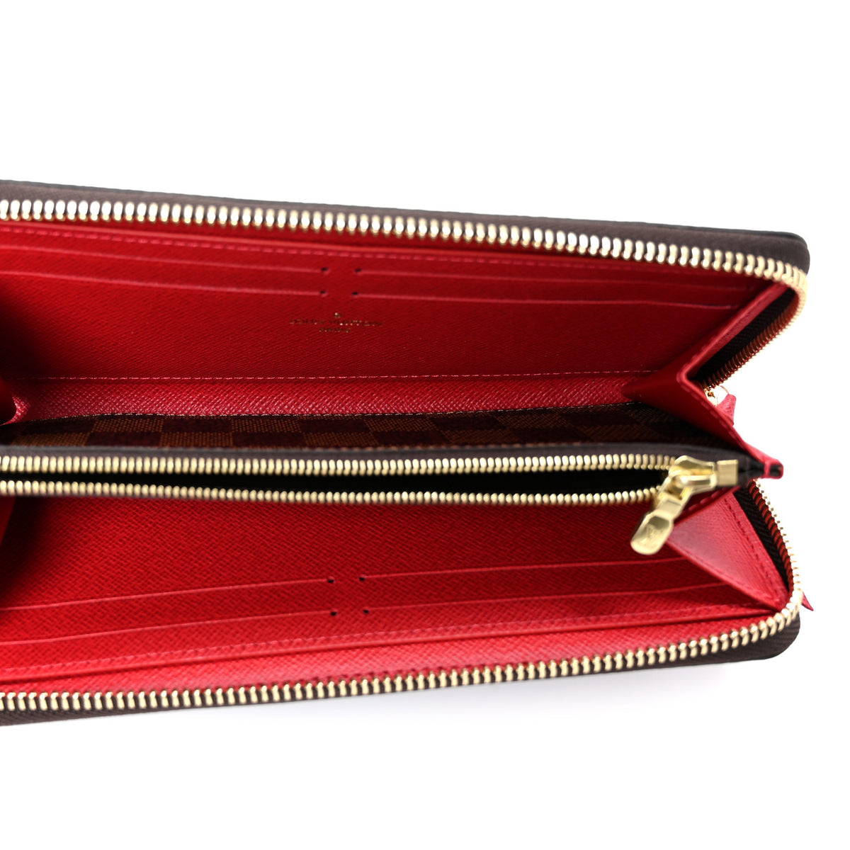 Louis Vuitton Damier Ebene Clemence Wallet Cherry 5 of 9