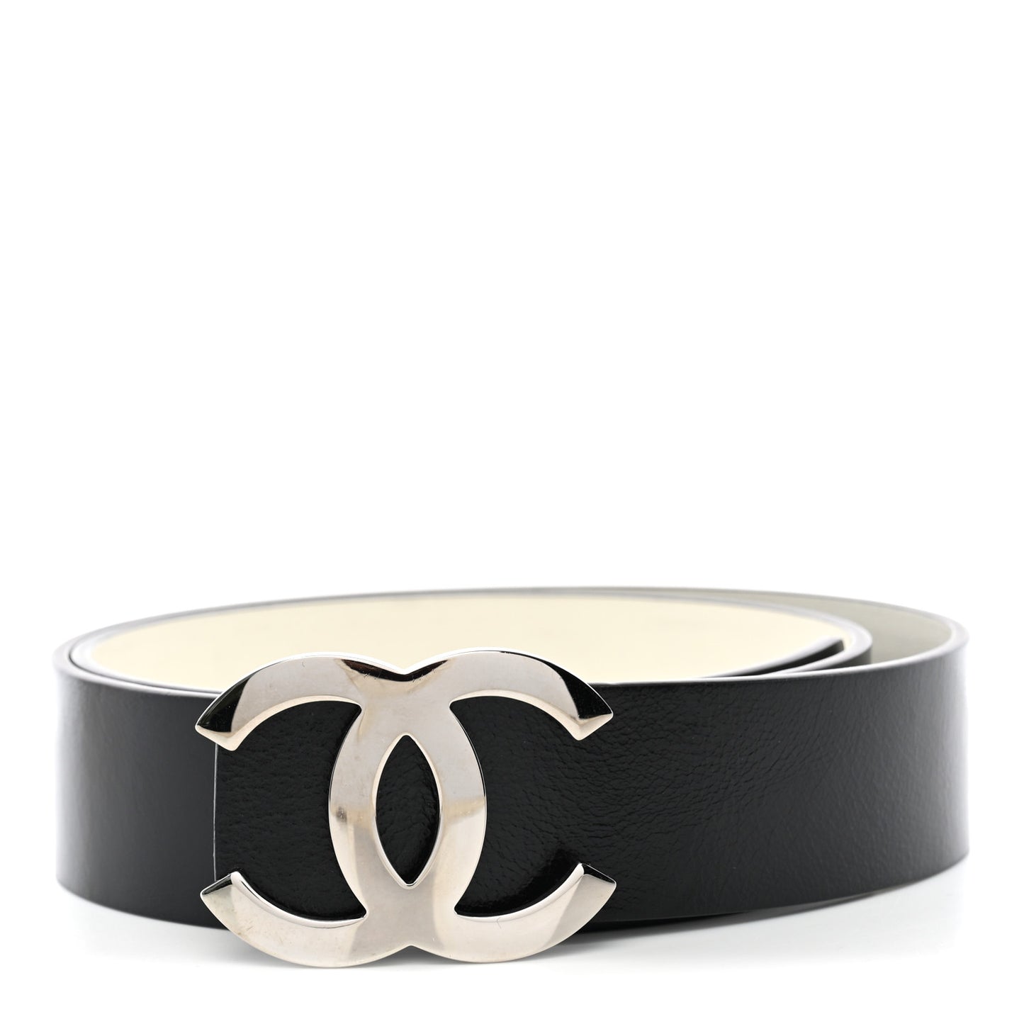 Calfskin CC Reversible Belt 80 32 Black White