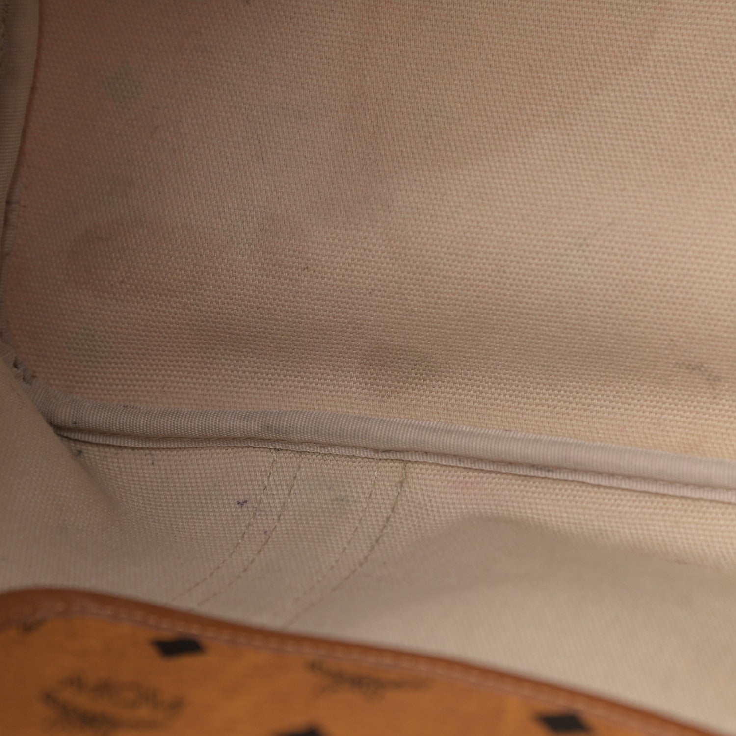 MCM Visetos Shopping Tote Cognac 14 of 21