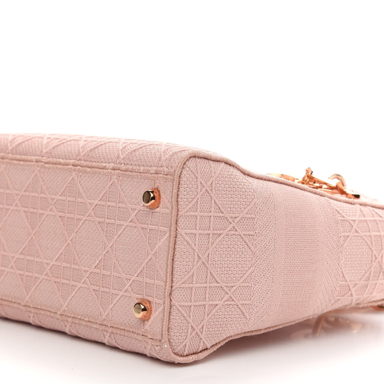 Christian Dior Canvas Embroidered Cannage Medium Lady D-Lite Pink 8 of 9