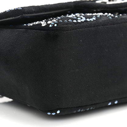 Chanel Velvet Crystal Mini Rectangular Flap Black 9 of 10