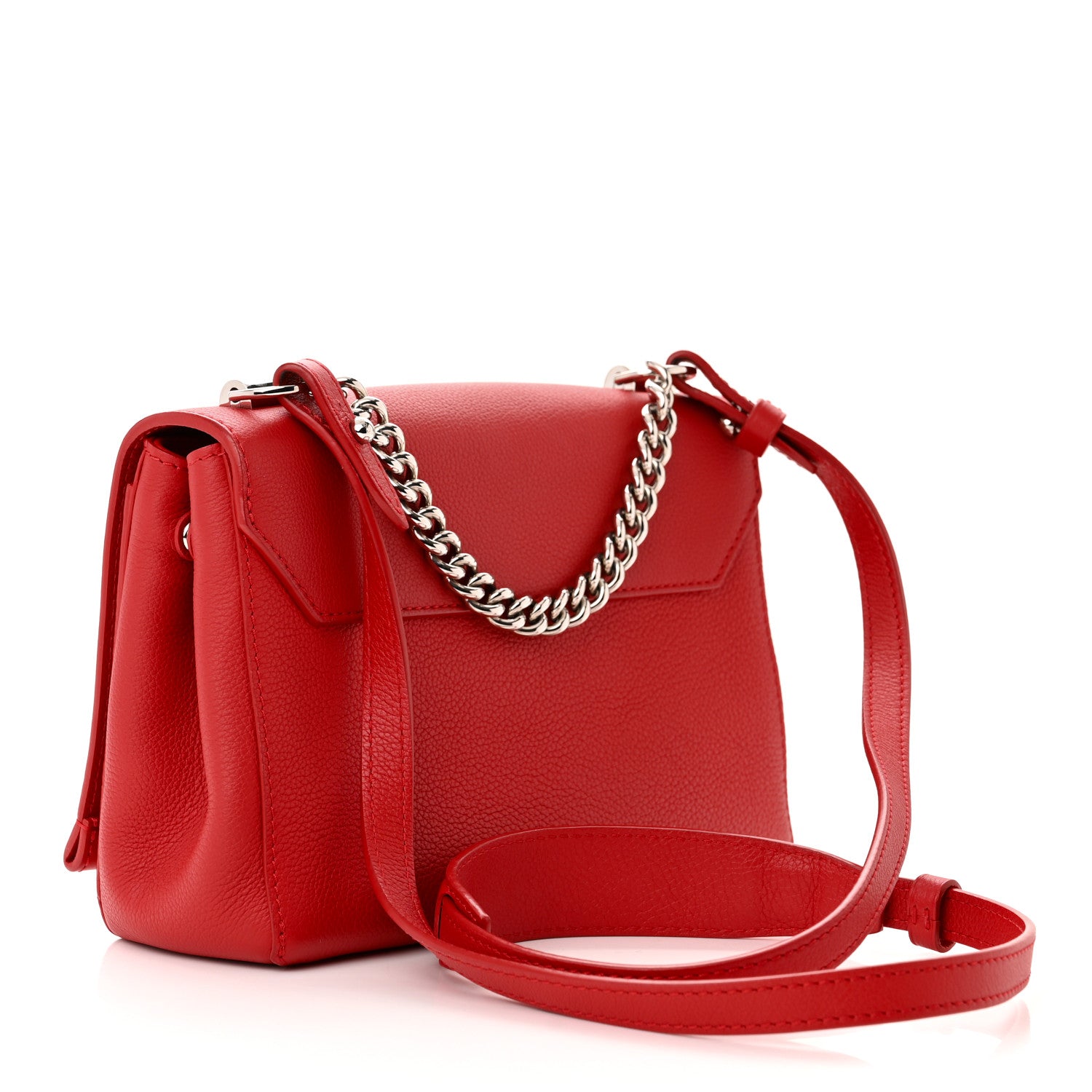 Louis Vuitton Calfskin Lockme II Chain Bag BB Rubis 3 of 13