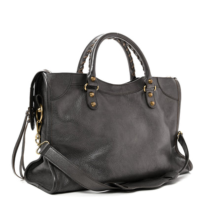Balenciaga Pearlescent Goatskin Classic Gold Hardware City Bronze 4 of 11