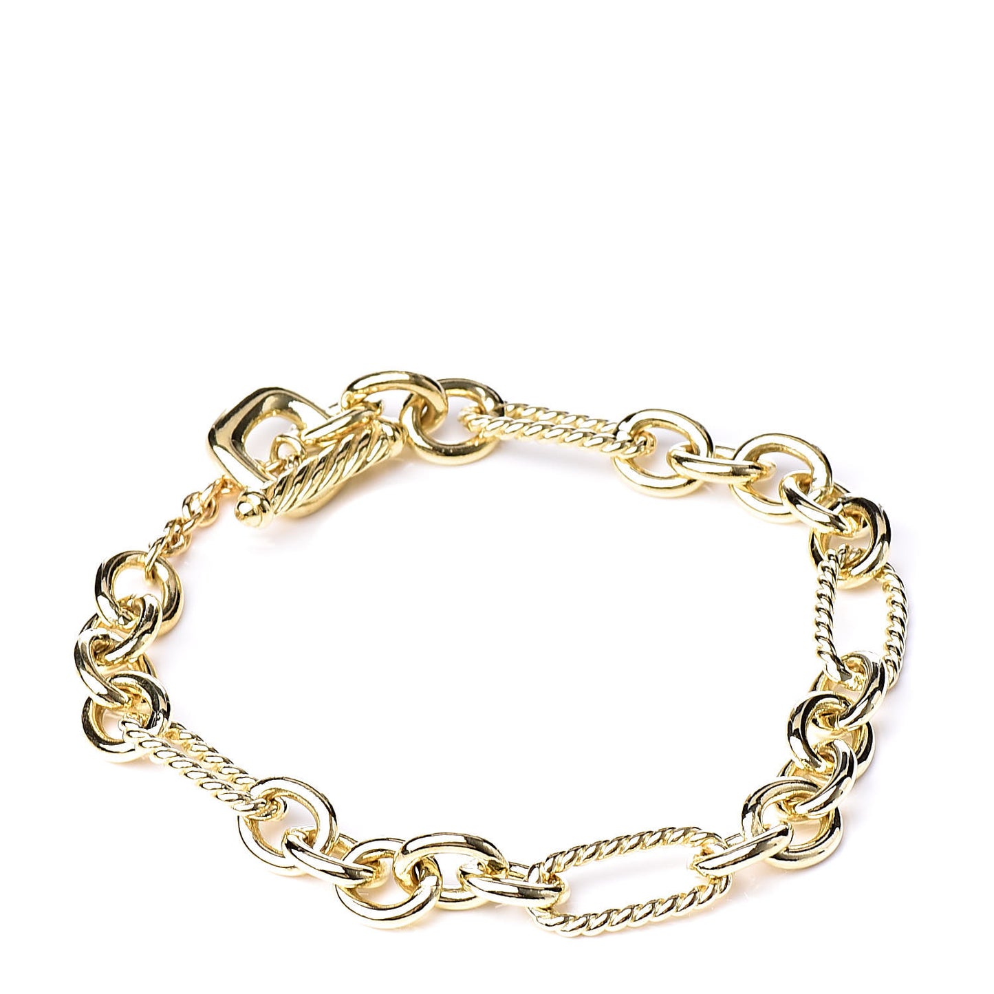 18K Yellow Gold Figaro Link Bracelet