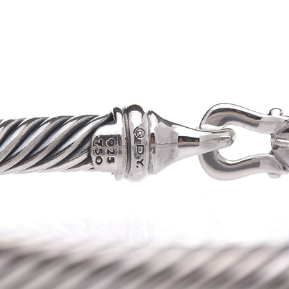David Yurman Sterling Silver 18K Yellow Gold 5mm Cable Classic Buckle Bracelet 4 of 4