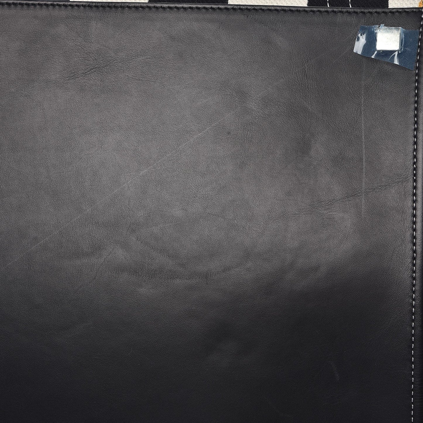 Cotton Canvas Striped Medium Phantom Luggage White Black