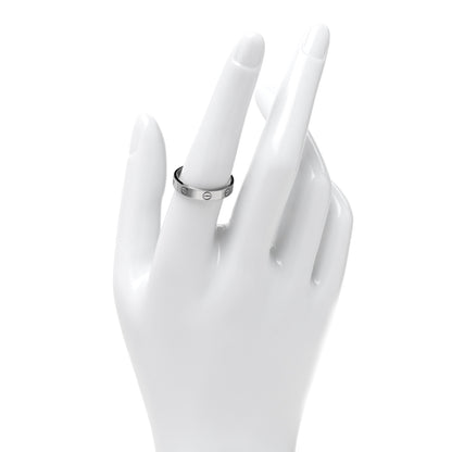 Cartier 18K White Gold 3.5mm LOVE Wedding Band Ring 56 7.5 2 of 5