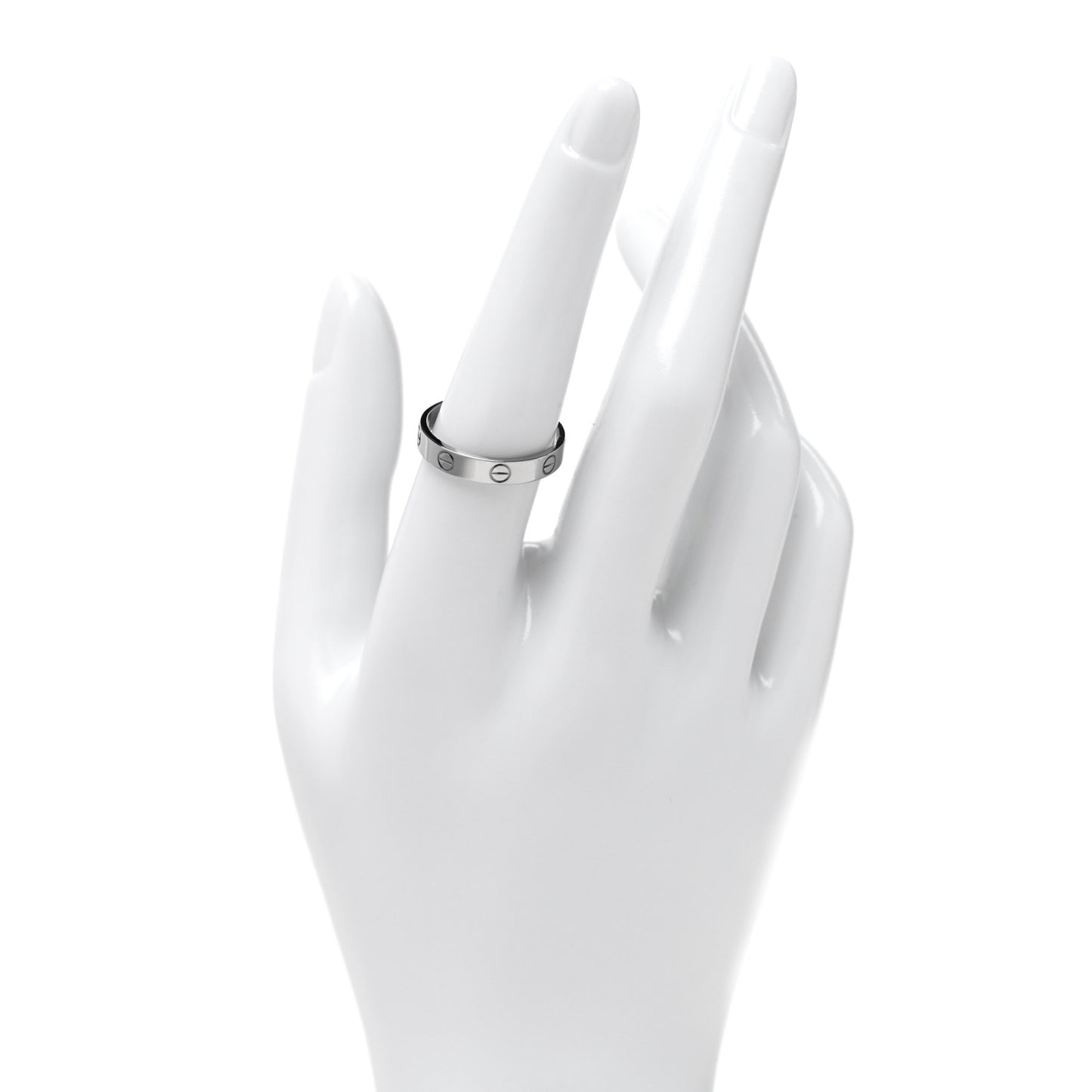 18K White Gold 3.5mm LOVE Wedding Band Ring 56 7.5