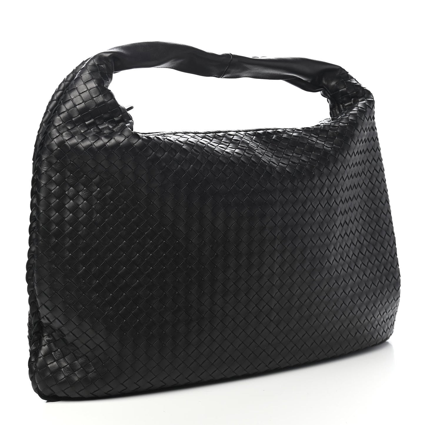 Nappa Intrecciato Large Veneta Hobo Black