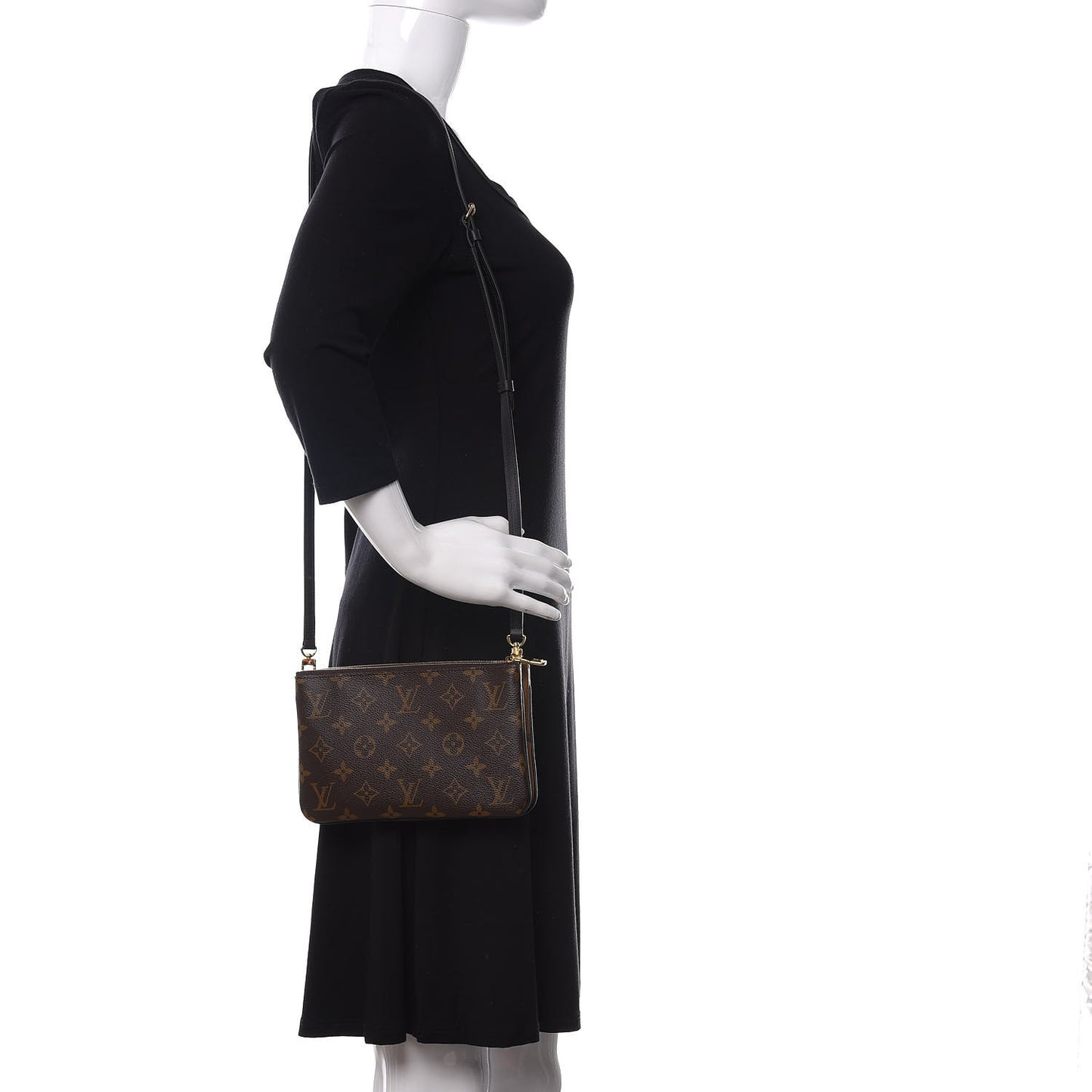 Reverse Monogram Giant Double Zip Pochette