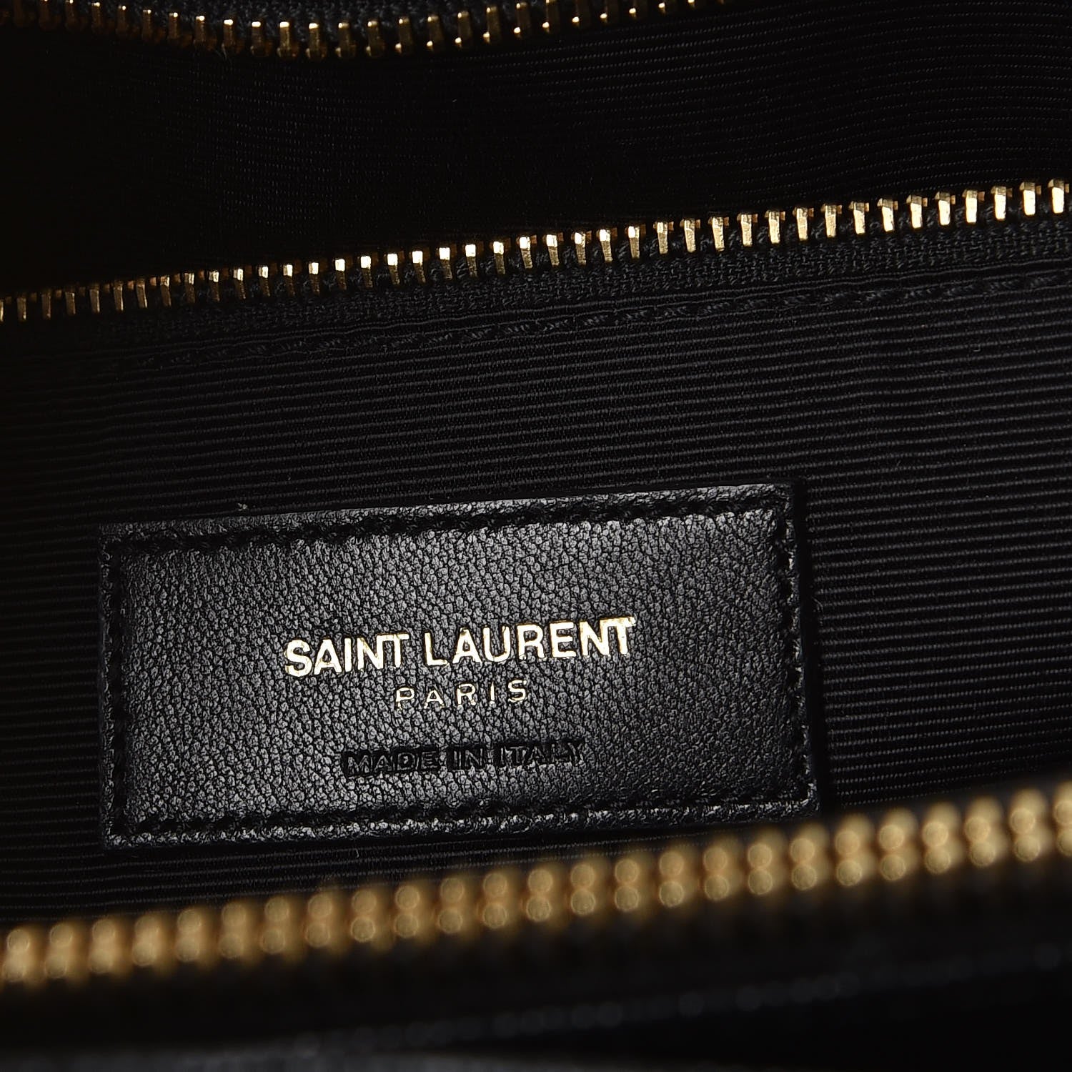 Saint Laurent Grain De Poudre Matelasse Chevron Monogram Shopping Bag Black 5 of 18