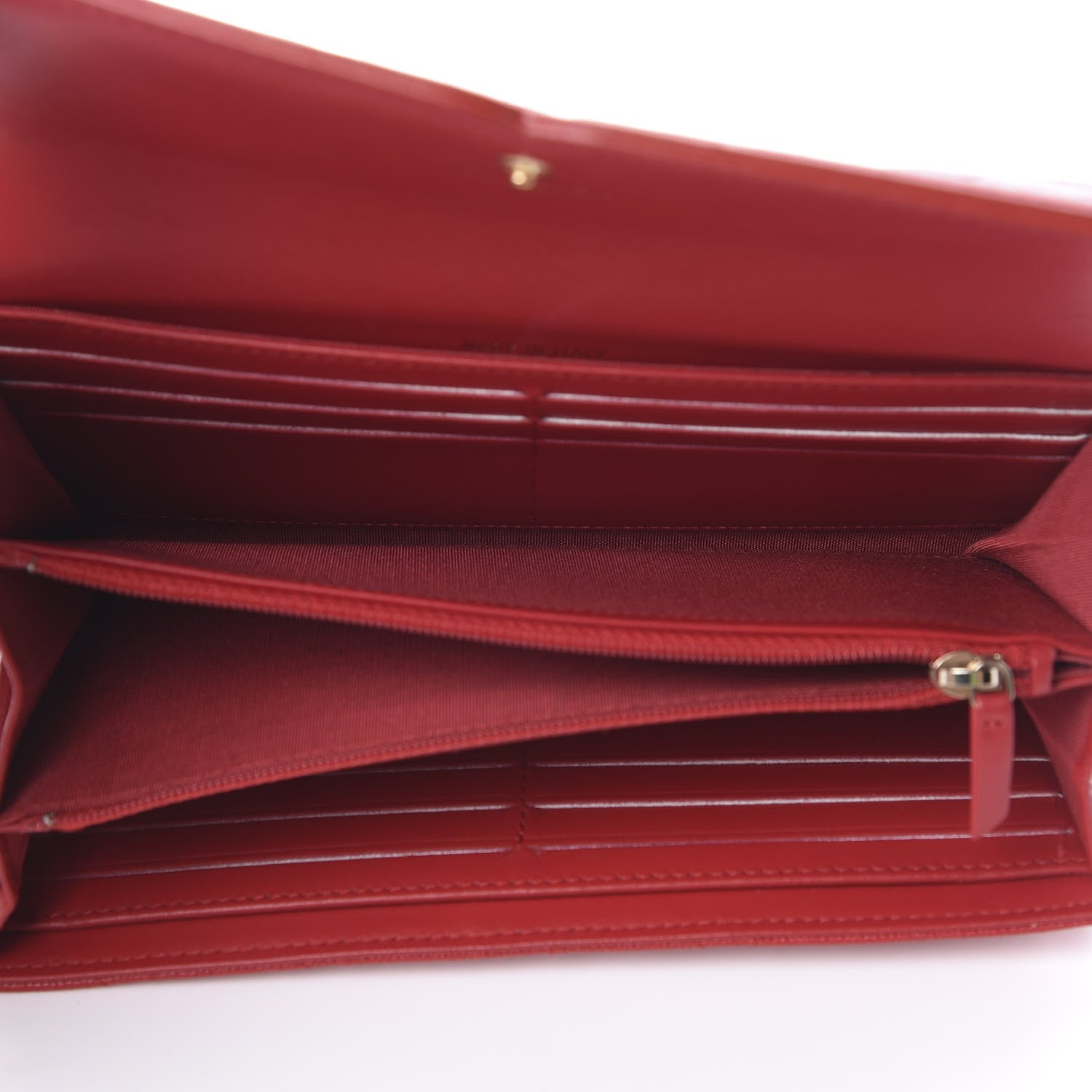 Chanel Caviar Quilted Large Filigree Gusset Flap Wallet Red 4 of 12