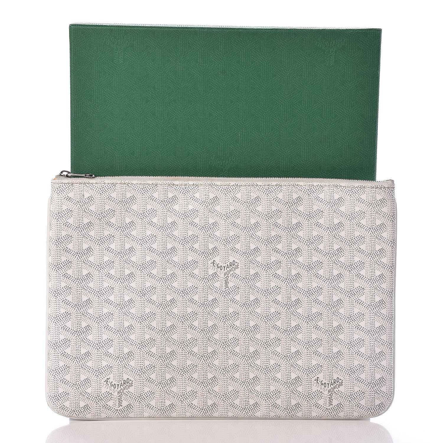 Goyard Goyardine Senat Pochette MM White 9 of 9