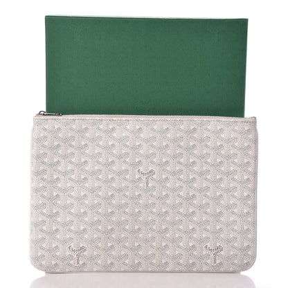 Goyard Goyardine Senat Pochette MM White 9 of 9