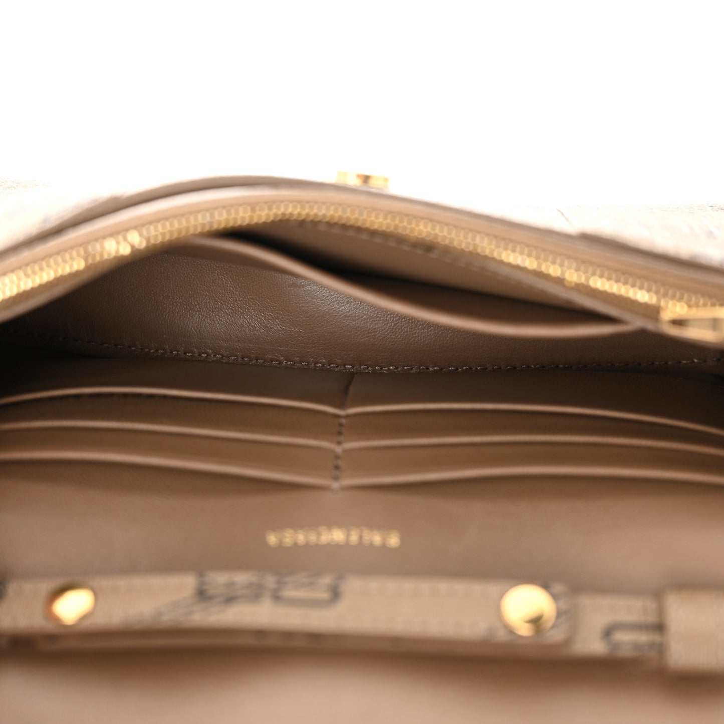 Coated Canvas BB Monogram Hourglass Chain Bag Beige Brown
