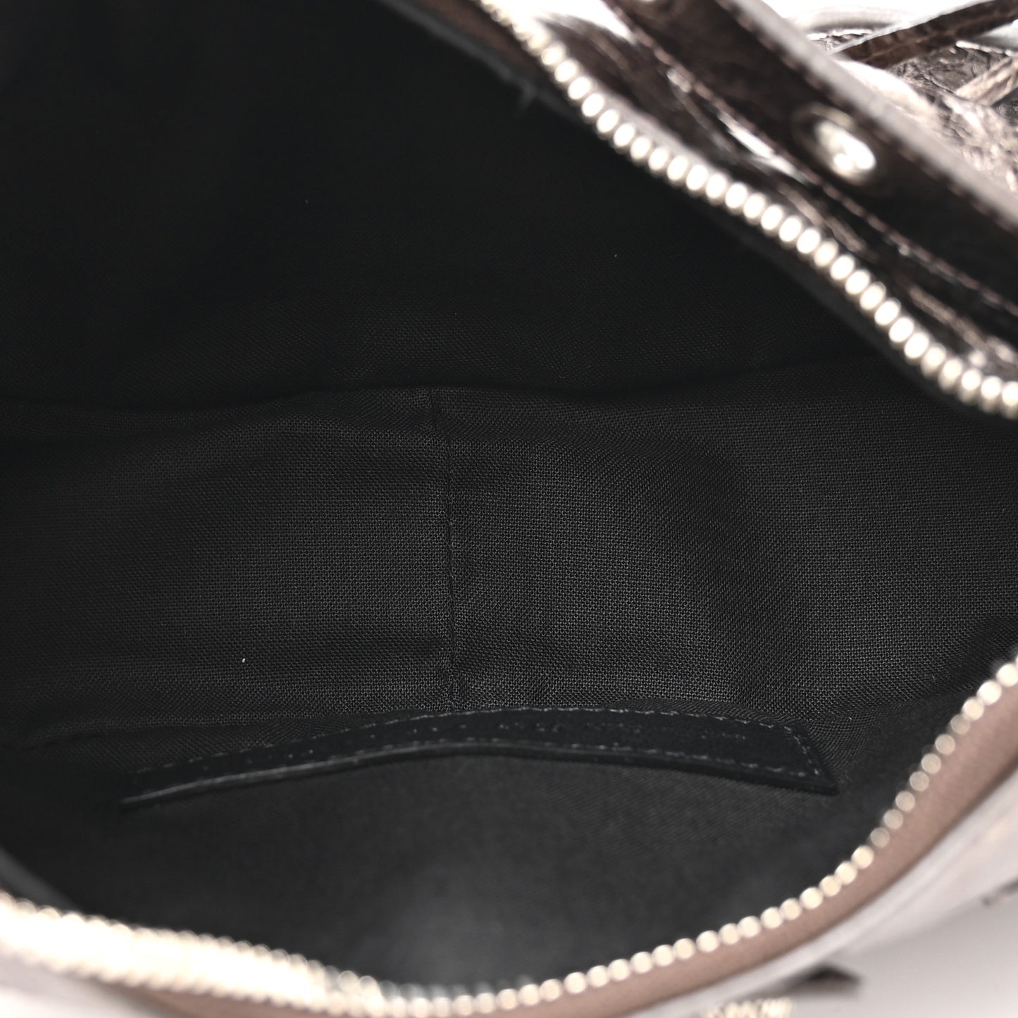 Metallic Agneau Arena Le Cagole Shoulder Bag XS Dark Bronze