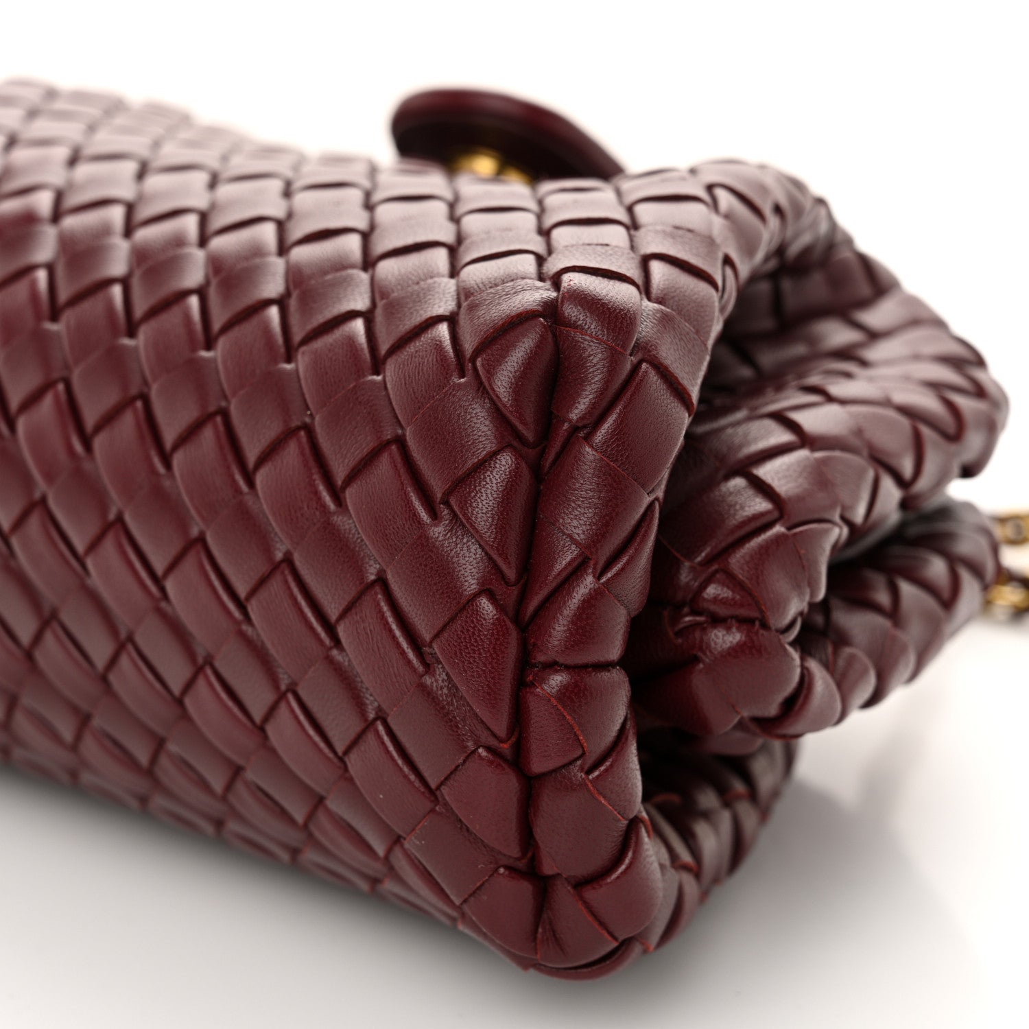 Bottega Veneta Nappa Intrecciato Teen The Lauren 1980 Clutch With Chain Barolo 10 of 10