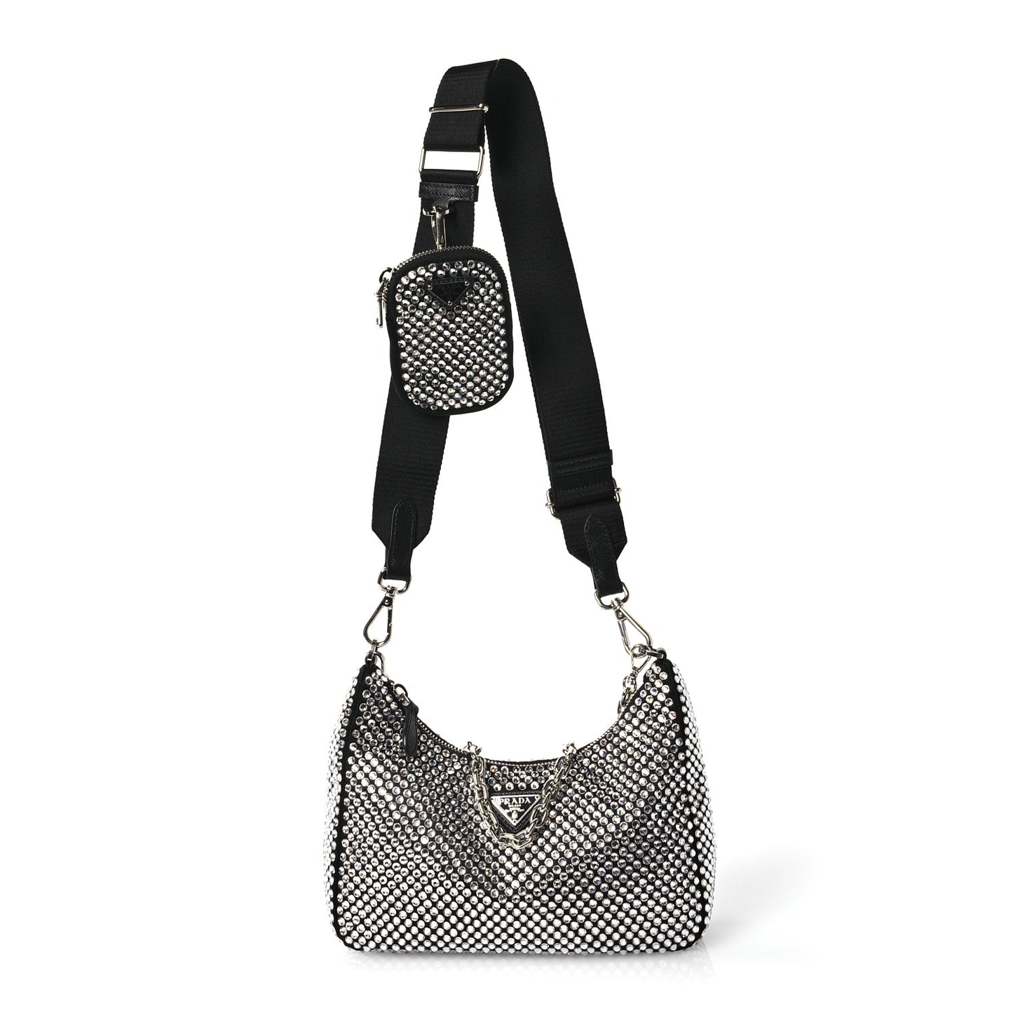 Satin Crystal Re-Edition 2005 Shoulder Bag Cristal