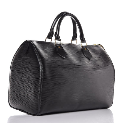Louis Vuitton Epi Speedy 30 Black 3 of 8