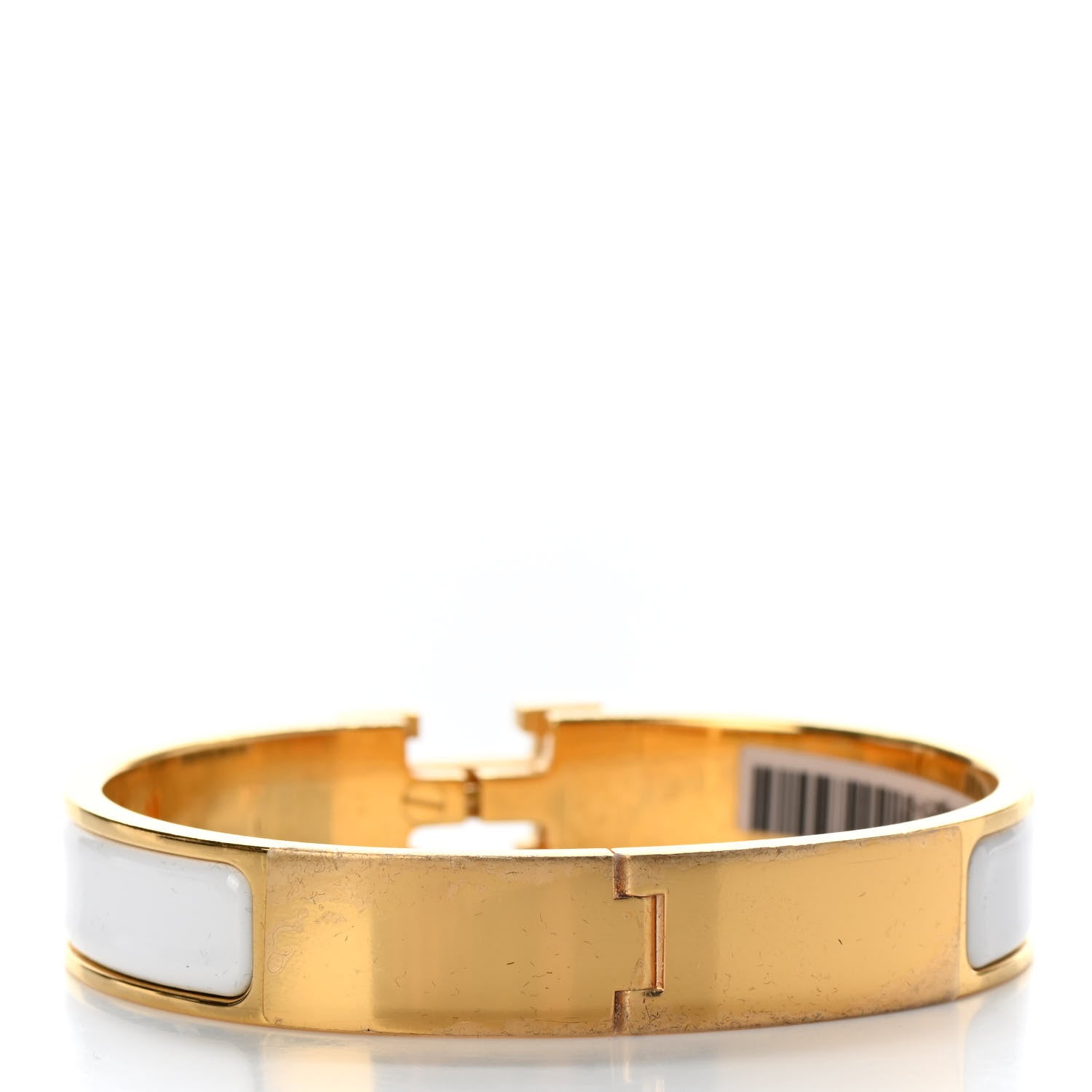 Hermes Enamel Narrow Clic Clac H Bracelet PM White 3 of 4