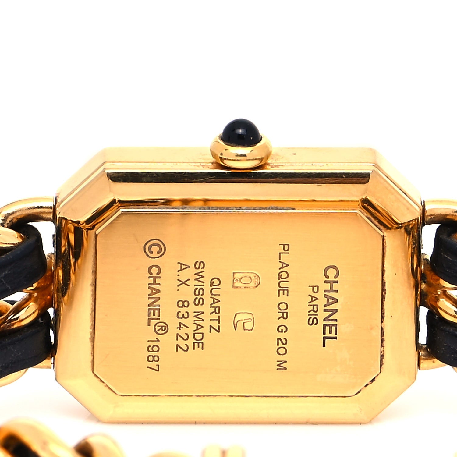 Chanel Stainless Steel Lambskin 20mm Chain Premiere Quartz Watch Gold M 4 of 4