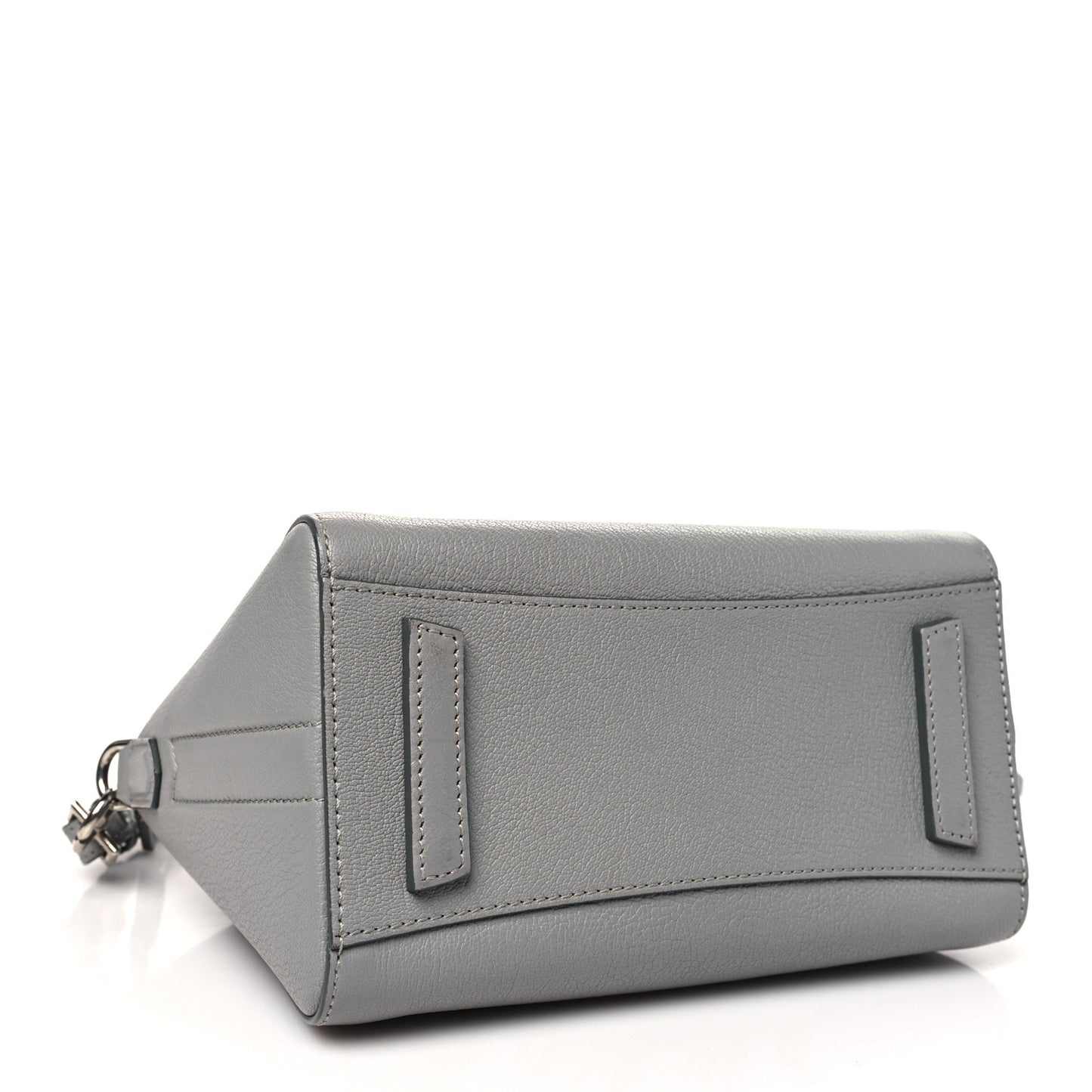 Sugar Goatskin Mini Antigona Pearl Grey