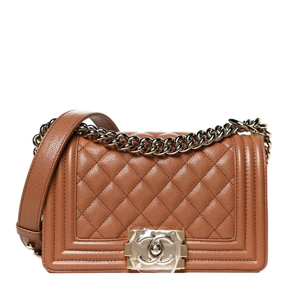 Chanel Caviar Quilted Small Boy Flap Brown 1 of 11
