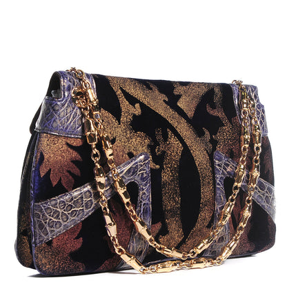 Gucci Velvet Alligator Tom Ford Jeweled Dragon Flap Bag 3 of 7