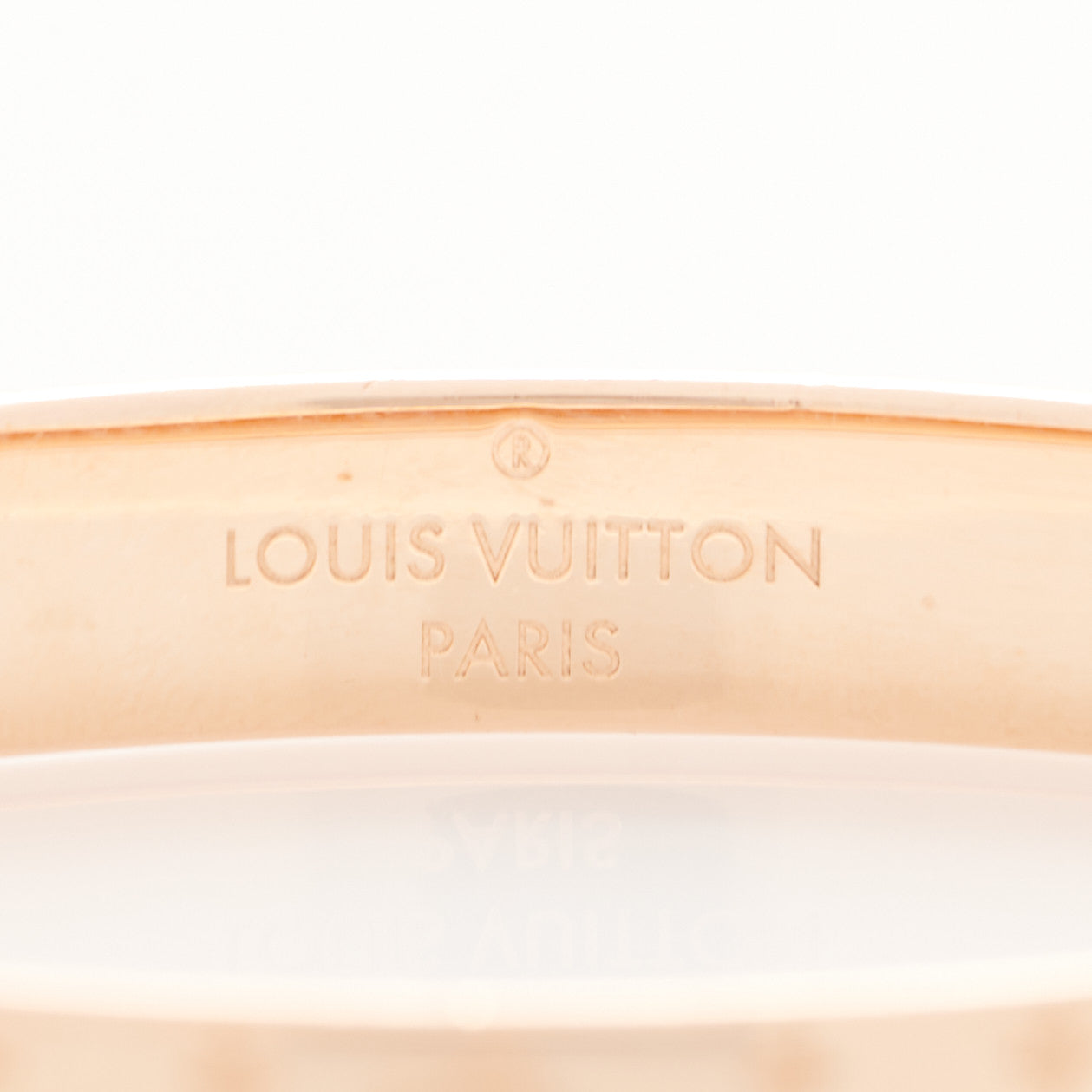 Brass Monogram Nanogram Cuff M Pink Gold