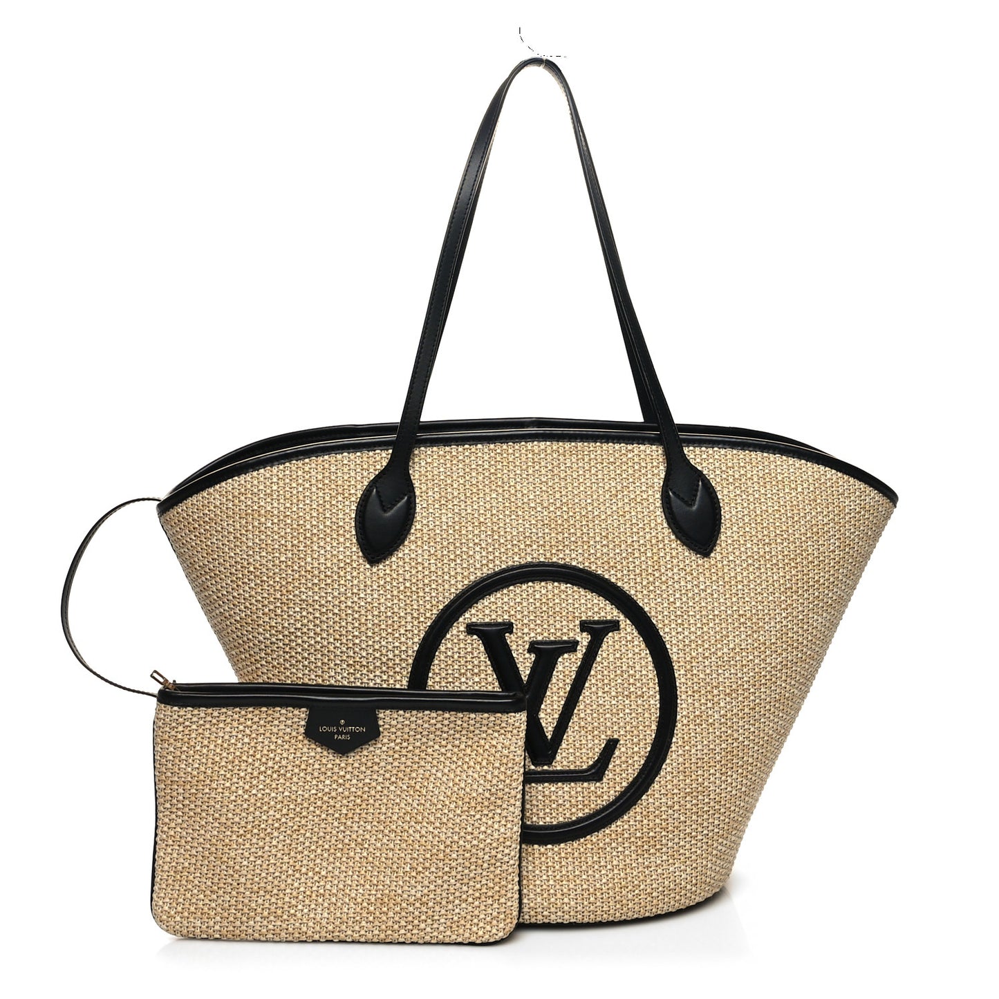 Raffia Saint Jacques Tote Black
