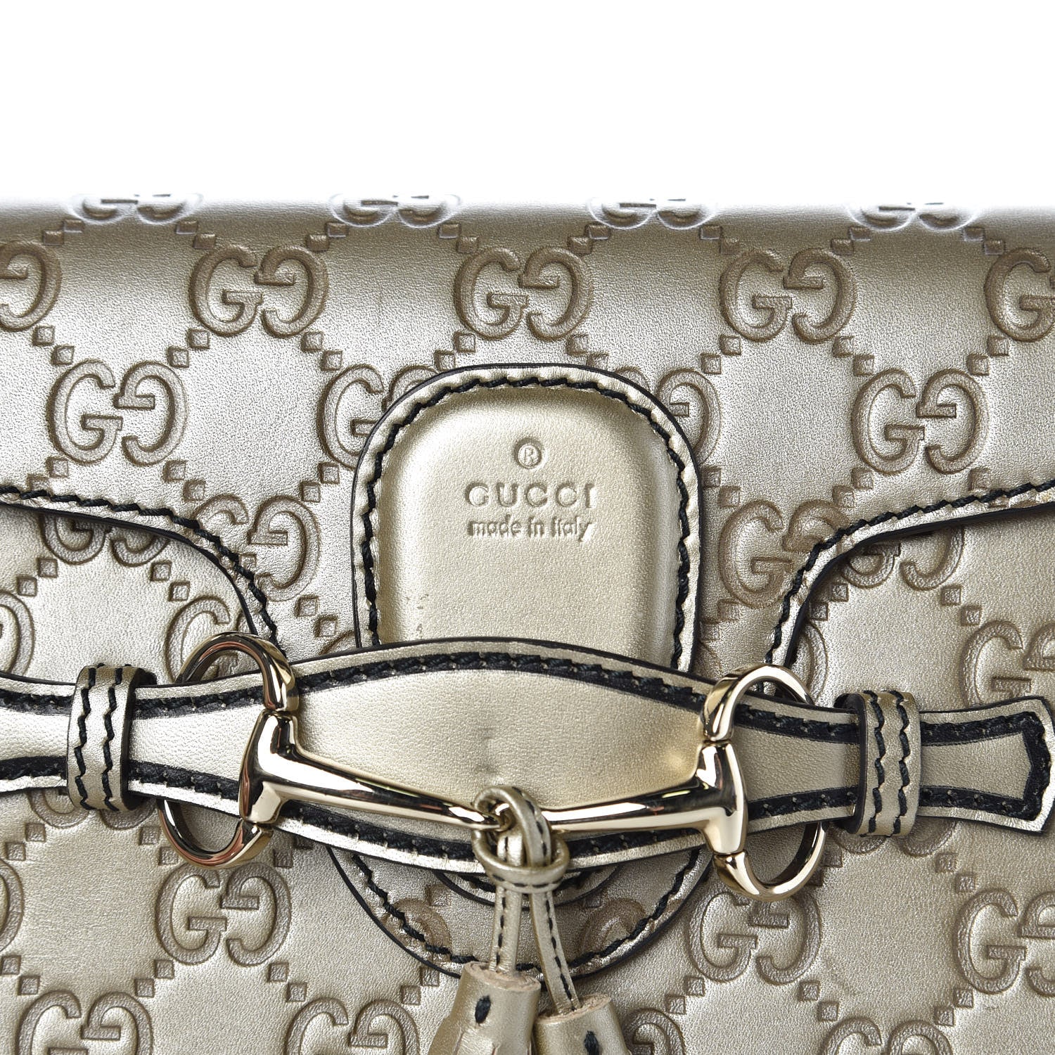 Gucci Guccissima Small Emily Shoulder Bag Gold 10 of 10