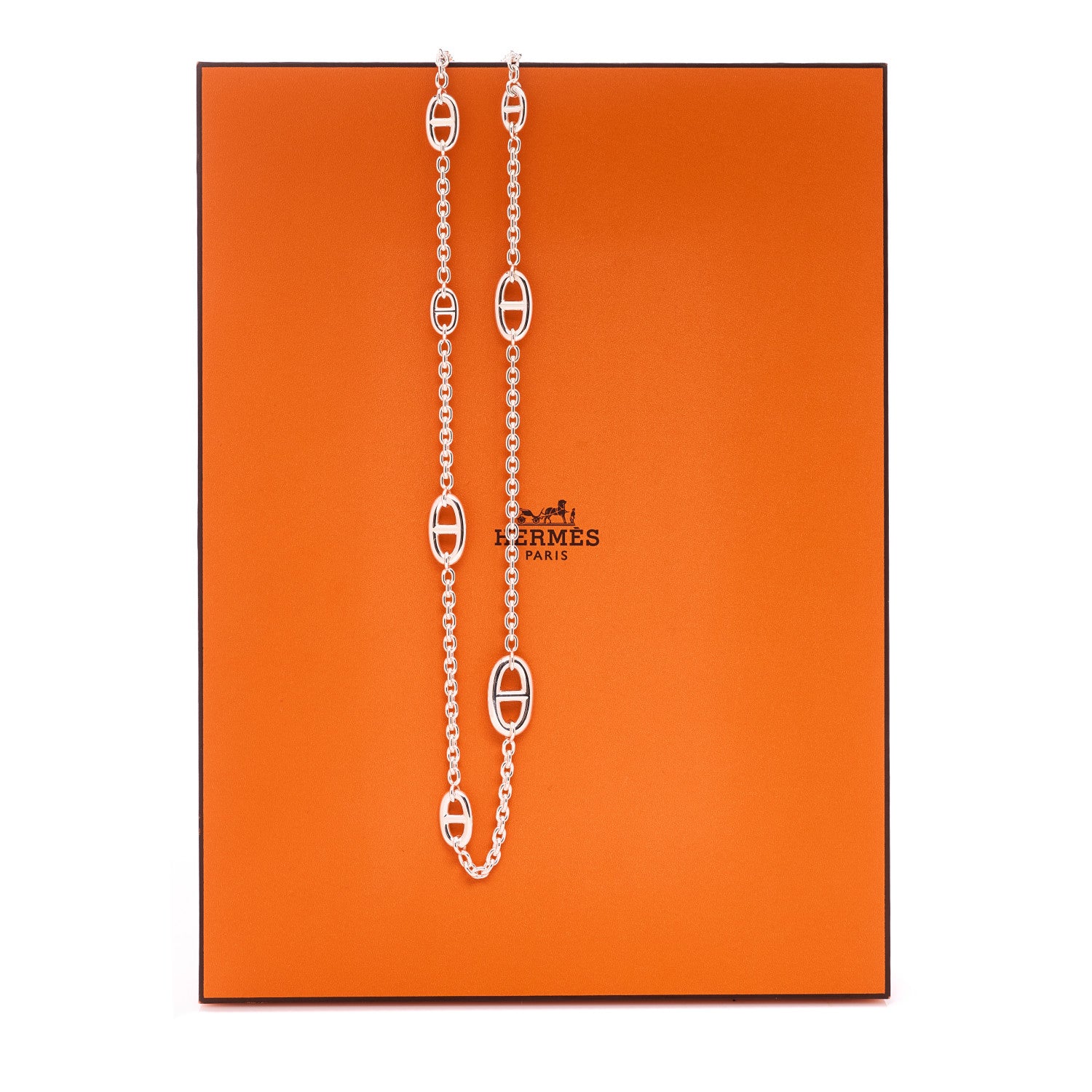 Hermes Sterling Silver Farandole Necklace 80 6 of 6