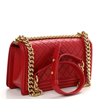 Chanel Lambskin Quilted Medium Boy Flap Red 3 of 11