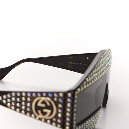 Gucci Crystal Rectangular Frame Sunglasses GG0357S Tortoiseshell 6 of 8