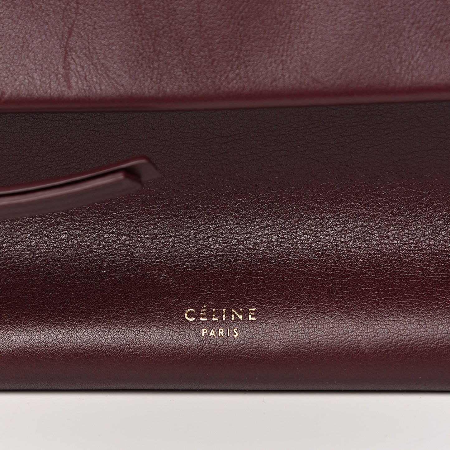 Smooth Calfskin Flap Clasp Bag Burgundy