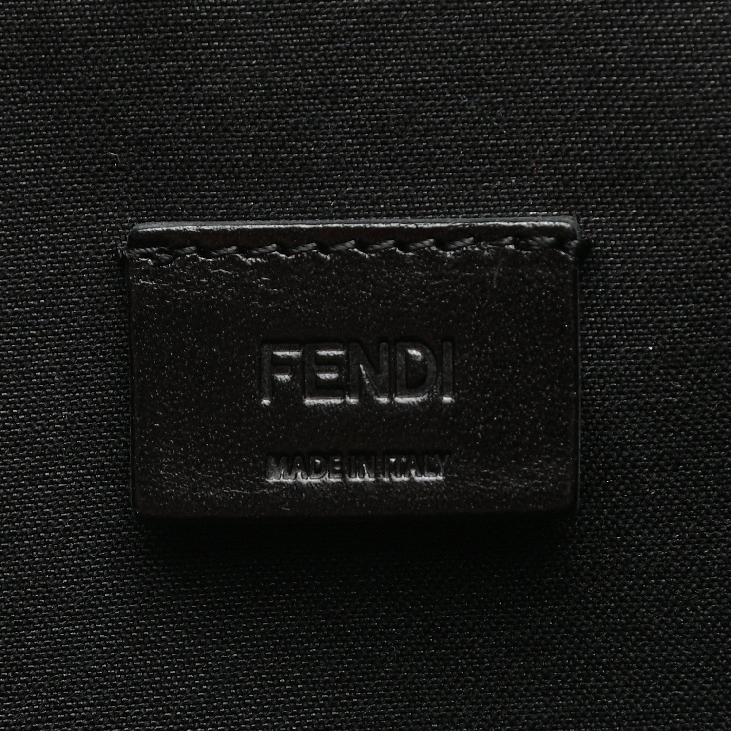 Fendi Fabric Jaquard Calfskin Pequin FF Embossed Zip Flat Pouch Tobacco 6 of 8