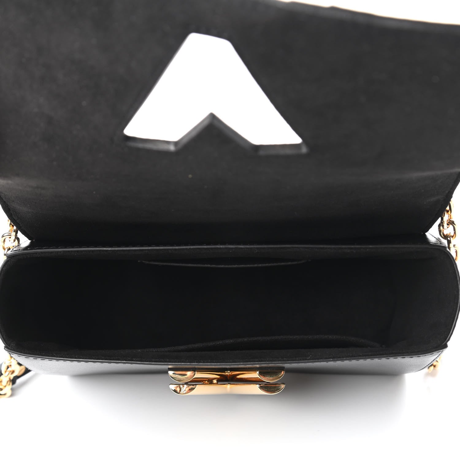 Louis Vuitton Veau Satin Monogram Twist Shoulder Bag MM Black 5 of 11