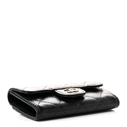 Chanel Caviar Quilted Flap Card Holder Wallet Black 4 of 8