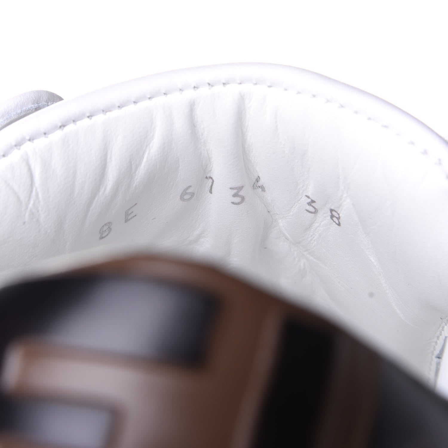 Fendi Vitello FF Embossed Womens Slip On Sneakers 38 Ultra White Maya Black 10 of 11