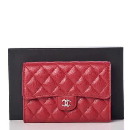 Chanel Caviar Quilted Medium Flap Wallet Pink 9 of 9