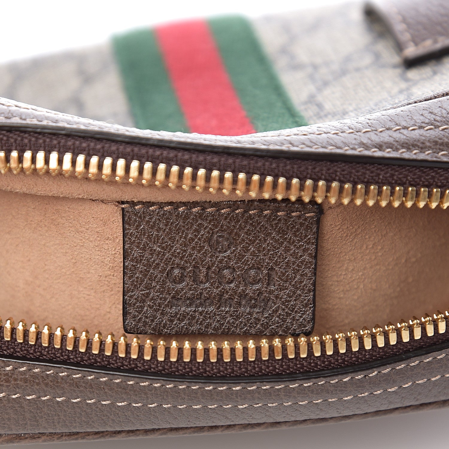 Gucci GG Supreme Monogram Web Small Ophidia Belt Bag 95 38 Dark Brown 5 of 9