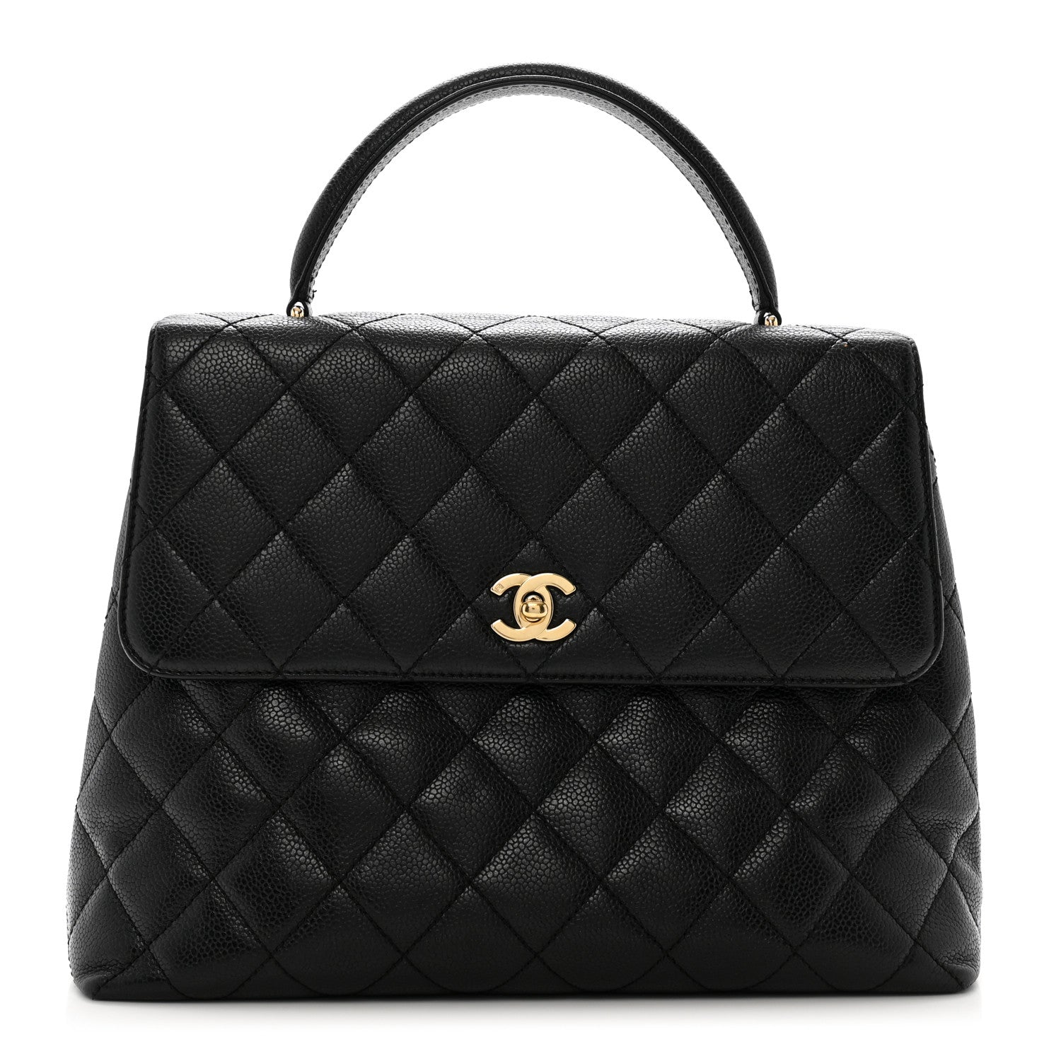 Chanel Caviar Quilted Jumbo Kelly Flap Black 1 of 11