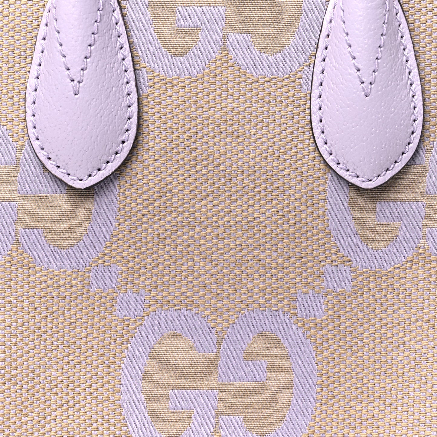 Monogram Jumbo GG Textured Dollar Calfskin Mini Tote Bag Beige Lapis