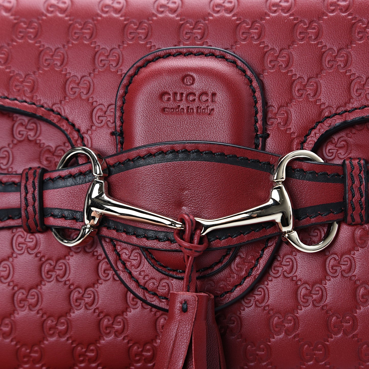 Soft Microguccissima Mini Emily Chain Shoulder Bag Rosso