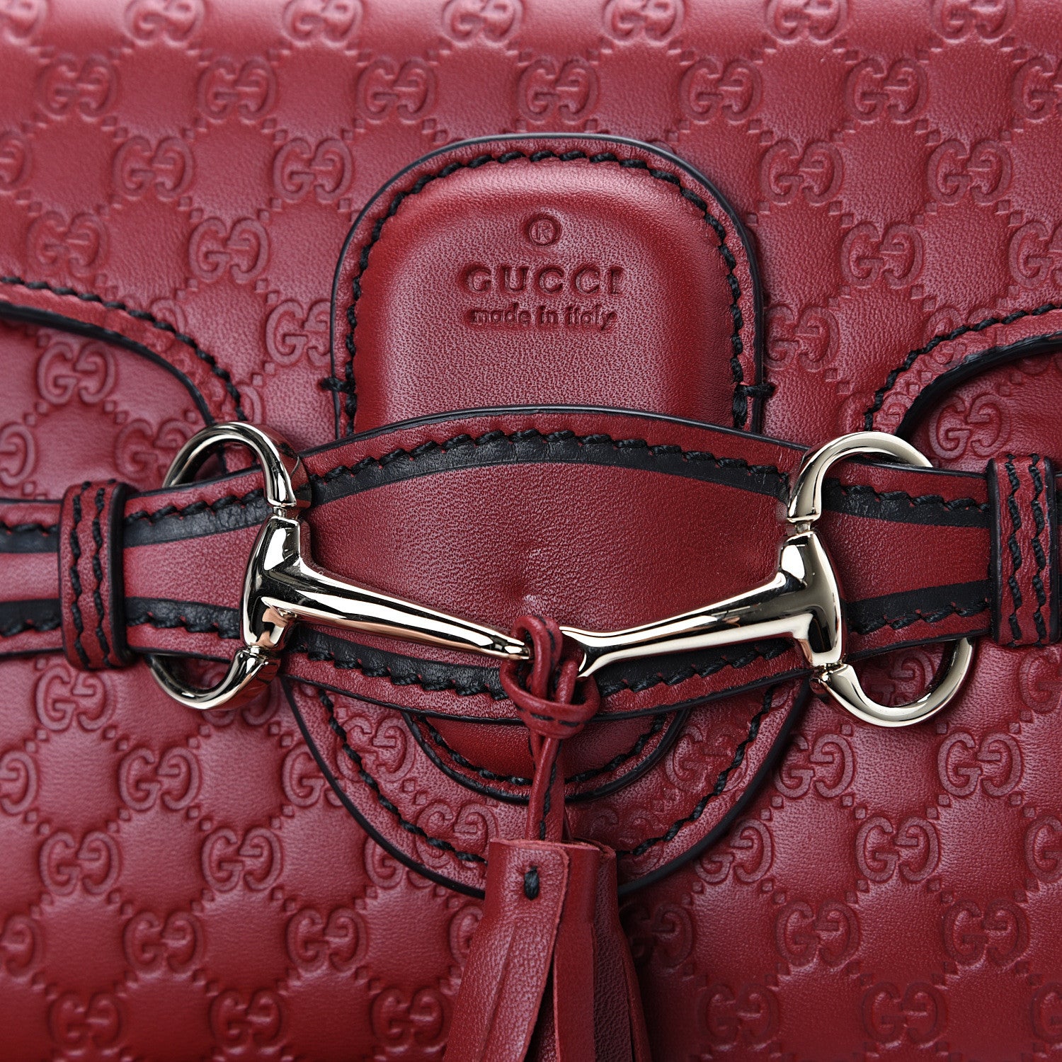 Gucci Soft Microguccissima Mini Emily Chain Shoulder Bag Rosso 7 of 10